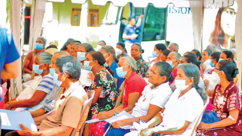 Participants at the Korakahawewa medical camp 