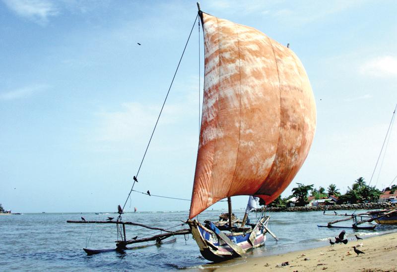 The traditional fishing craft ‘Oruwa’ in the Negombo lagoon