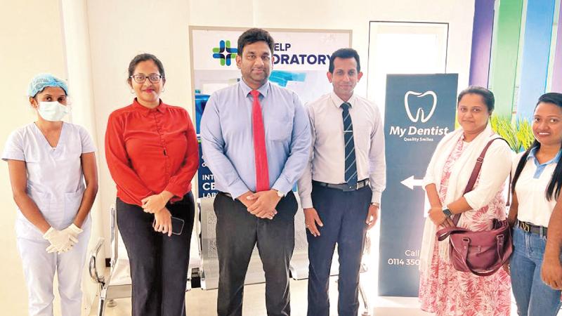 CEO of My Dentist Hasika Jayasooriya (third from left) and the team at My Dentist Mt. Lavinia clinic opening
