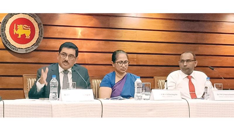 Central Bank Dr. Nandalal Weerasinghe with Central Bank officials