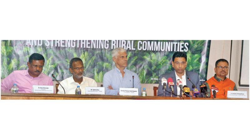 The head table at the POIASL media briefing.  Pic: Sudath Malaweera