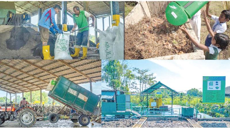A waste recycling process in Sri Lanka