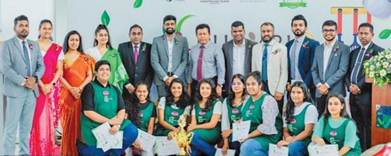 The winners with the organisers and sponsors