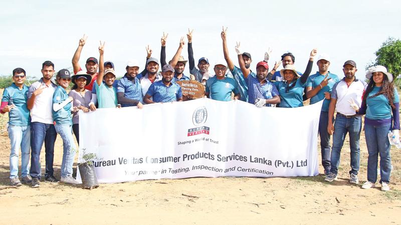 Employees of Bureau Veritas Sri Lanka at the reforestation of the Bundala National Park