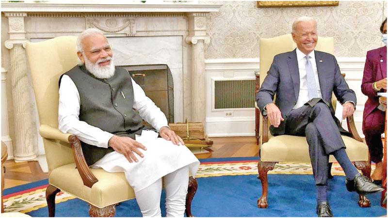 Prime Minister Narendra Modi holding talks with US President Joe Biden 