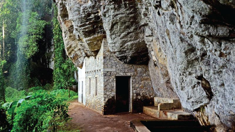 The rock of Batadombalena cave, a home of ‘Balangoda Man’