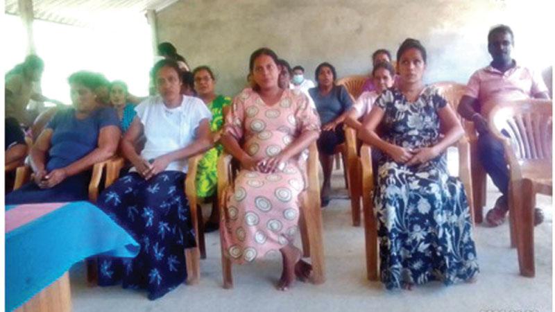 Female members of the cluster at a meeting in Polonnaruwa