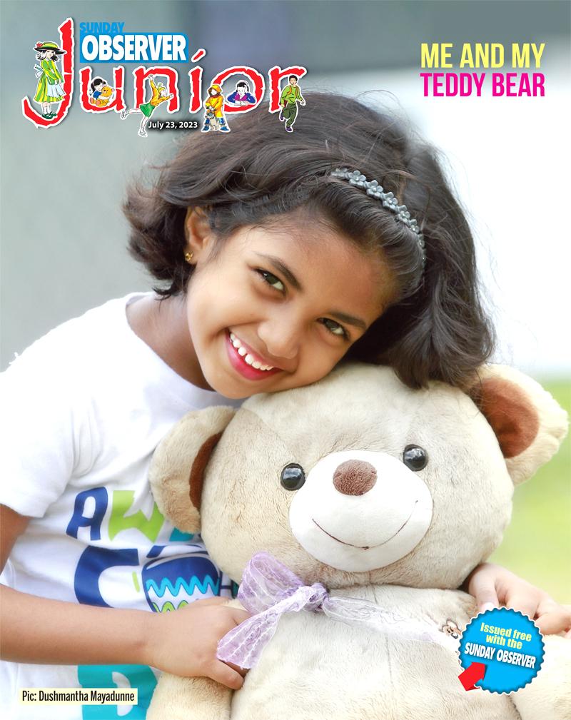 Kiara Sheneli Fernando (Sussex College, Malabe, Grade 1) loves her cuddly toy  a bear.