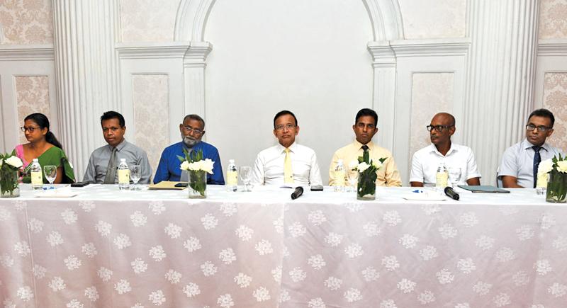 Ceylon Cinnamon GI Association officials at the head table at the AGM.