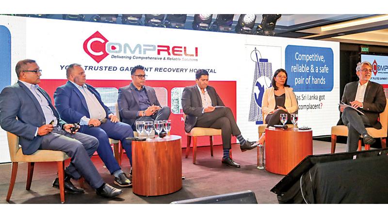 The panel moderated by SLASA Secretary General Gopal K Iyer (far right) with panellists (from left) SLASA Secretary Gayan Galapitage, Ex-Co Member Padmal Silva, Member Sandun Silva, Chairman Wilhelm Elias and Vice Chairman Azmeena Kareem